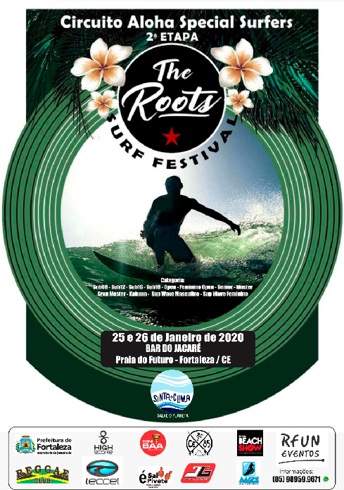 Cartaz do The Roots Surf Festival 2020.