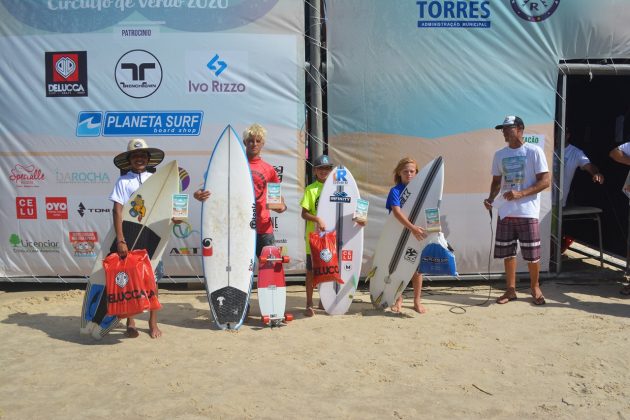 Pódio Iniciantes, Guarita Eco Festival 2020, Torres (RS). Foto: Torrica Photo Surf Club.