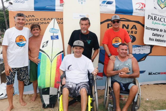 Pódio Surfe Adaptado, Pena Paracuru Pro 2020, Ronco do Mar (CE). Foto: Lima Jr.