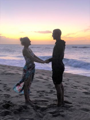 Jessé Mendes e Tati Weston-Webb, Kauai, Havaí. Foto: Arquivo pessoal.
