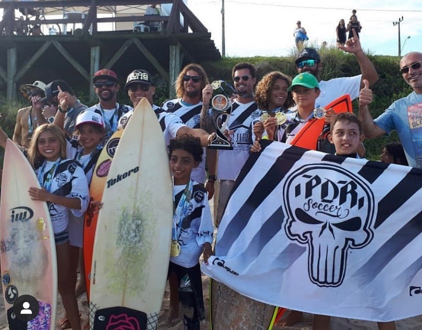 Equipe PDR/Ibira comemora a vitória na praia da Vila.