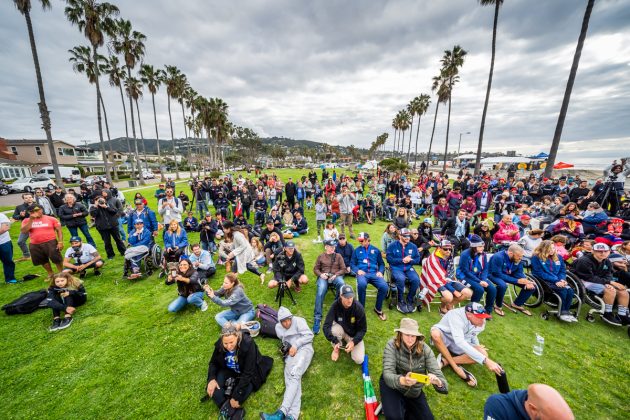 Cerimônia de premiação, AmpSurf ISA Para Surfing Championship 2020, La Jolla, Califórnia (EUA). Foto: ISA / Sean Evans.