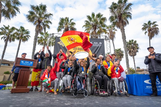 Equipe espanhola, AmpSurf ISA Para Surfing Championship 2020, La Jolla, Califórnia (EUA). Foto: ISA / Sean Evans.