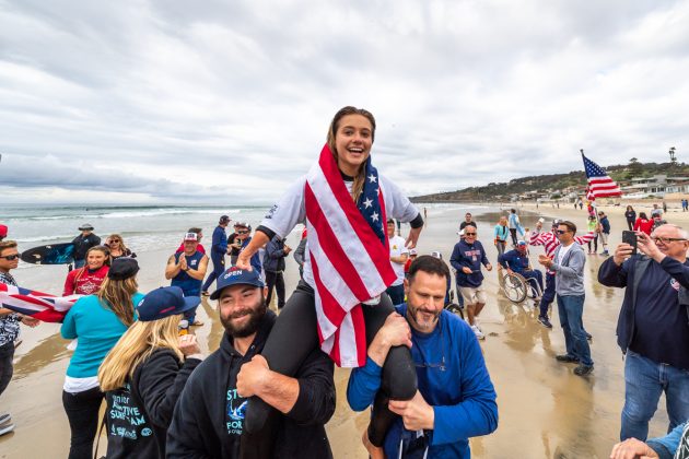 Liv Stone, AmpSurf ISA Para Surfing Championship 2020, La Jolla, Califórnia (EUA). Foto: ISA / Sean Evans.