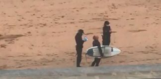 Polícia multa surfista