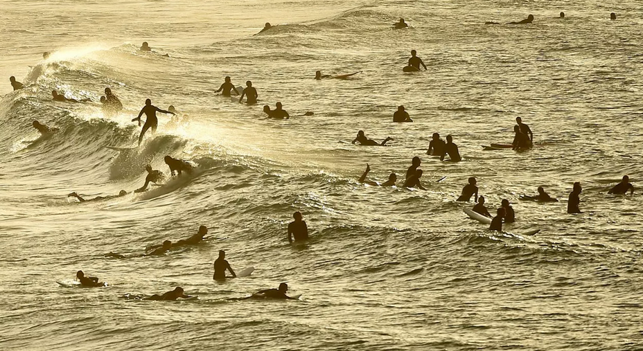 Cinco semanas depois, praia de Bondi Beach é liberada para o surfe na Austrália.