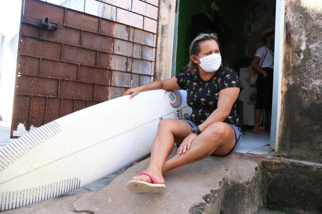 Casa onde Tita mora foi construída com o que recebeu nos primeiros patrocínios, na década de 90.