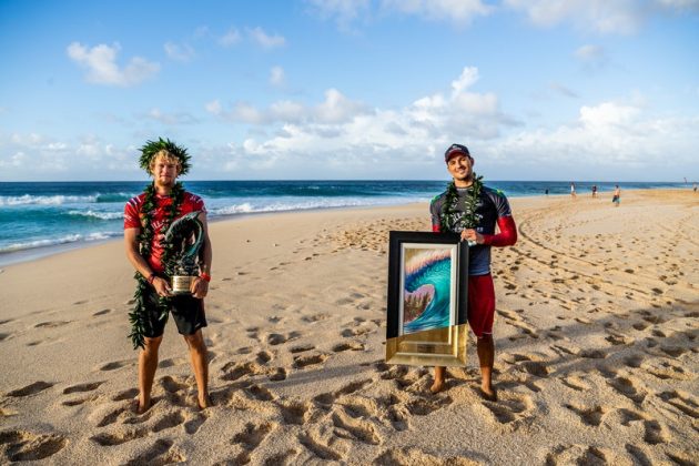 John John Florence e Gabriel Medina, Billabong Pipe Masters 2020, North Shore de Oahu, Havaí. Foto: WSL / Brent Bielmann.