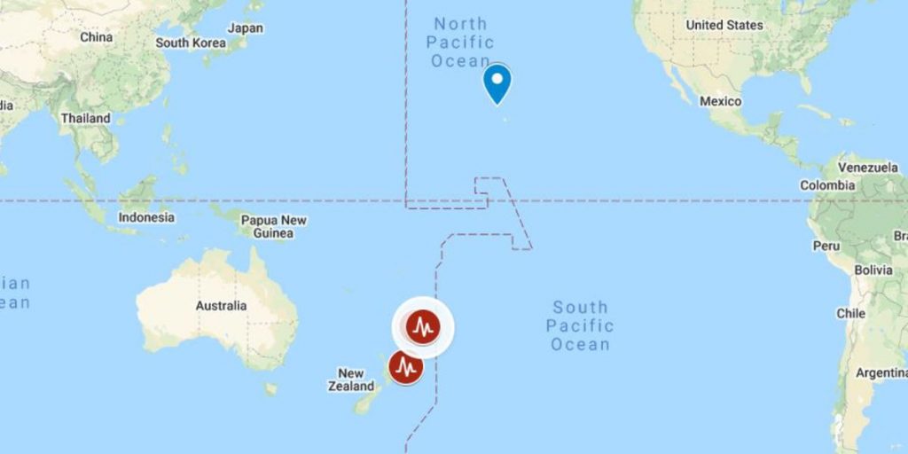Tremor de magnitude 8,1 foi sentido perto das desabitadas ilhas Kermadec, no Pacífico.