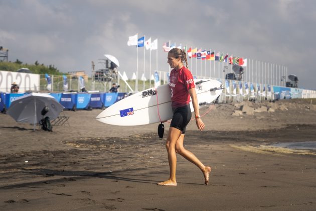 Stephanie Gilmore, Jogos Olímpicos 2021, Tsurigasaki Beach, Ichinomiya, Chiba, Japão. Foto: ISA / Sean Evans.