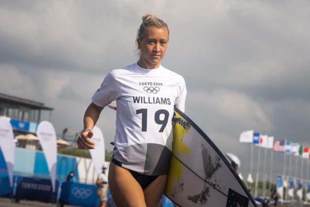 Ella Williams, Jogos Olímpicos 2021, Tsurigasaki Beach, Ichinomiya, Chiba, Japão. Foto: ISA / Sean Evans.
