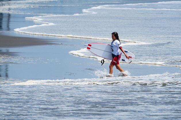 Sofia Mulanovich, Jogos Olímpicos 2021, Tsurigasaki Beach, Ichinomiya, Chiba, Japão. Foto: ISA / Ben Reed.