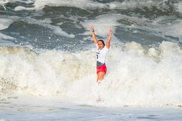 Carissa Moore, Jogos Olímpicos 2021, Tsurigasaki Beach, Ichinomiya, Chiba, Japão. Foto: ISA / Ben Reed.