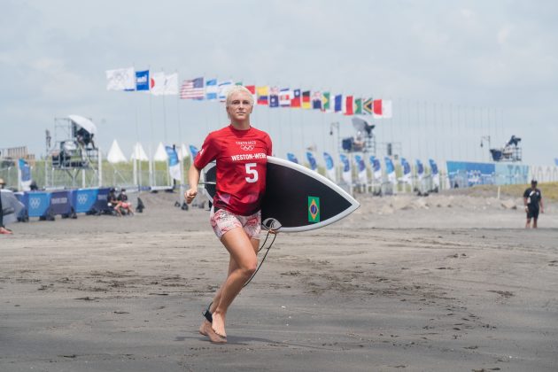 Tatiana Weston-Webb, Jogos Olímpicos 2021, Tsurigasaki Beach, Ichinomiya, Chiba, Japão. Foto: ISA / Jimenez.