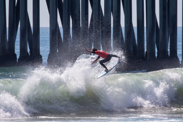 Griffin Colapinto, US Open of Surfing 2021, Huntington Beach, Califórnia (EUA). Foto: WSL / Morris.