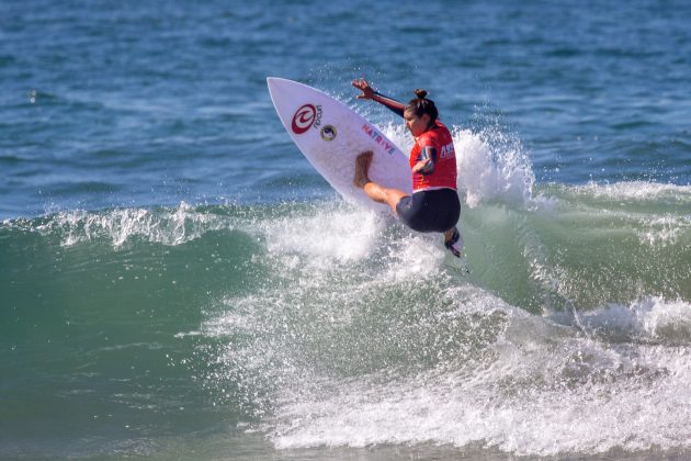 Brissa Hennessy, US Open of Surfing 2021, Huntington Beach, Califórnia (EUA). Foto: WSL / Morris.