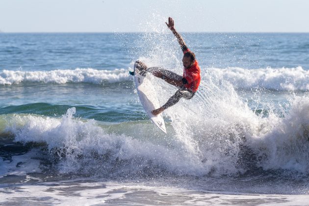 Caio Ibelli, US Open of Surfing 2021, Huntington Beach, Califórnia (EUA). Foto: WSL / Morris.