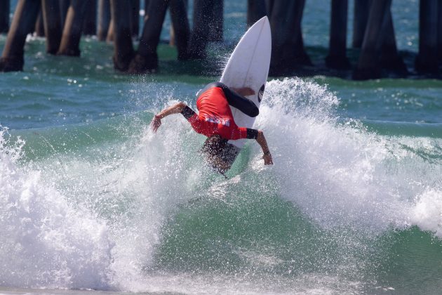 Jake Marshall, US Open of Surfing 2021, Huntington Beach, Califórnia (EUA). Foto: WSL / Morris.