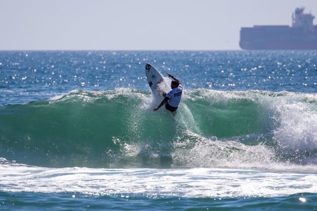 Alejo Muniz, US Open of Surfing 2021, Huntington Beach, Califórnia (EUA). Foto: WSL / Morris.