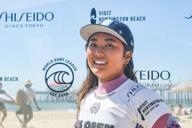 Sara Wakita, US Open of Surfing 2021, Huntington Beach, Califórnia (EUA). Foto: WSL / Nichols.