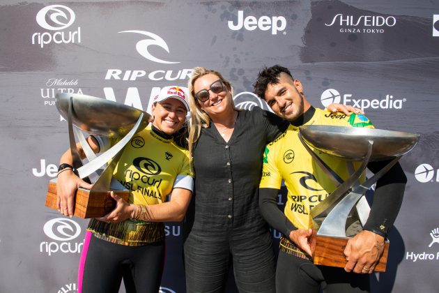 Carissa Moore Gabriel Medina, Rip Curl WSL Finals 2021, Trestles, Califórnia (EUA). Foto: WSL / Pat Nolan.