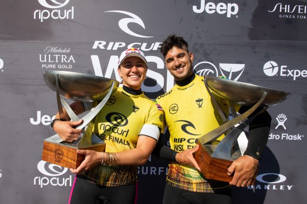 Carissa Moore Gabriel Medina, Rip Curl WSL Finals 2021, Trestles, Califórnia (EUA). Foto: WSL / Pat Nolan.