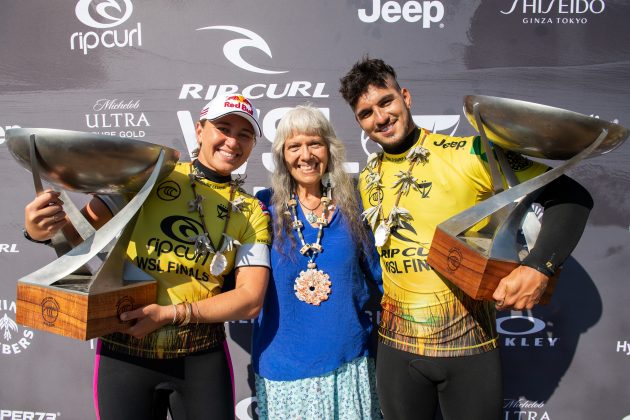 Carissa Moore Gabriel Medina, Rip Curl WSL Finals 2021, Trestles, Califórnia (EUA). Foto: WSL / Pat Nolan.