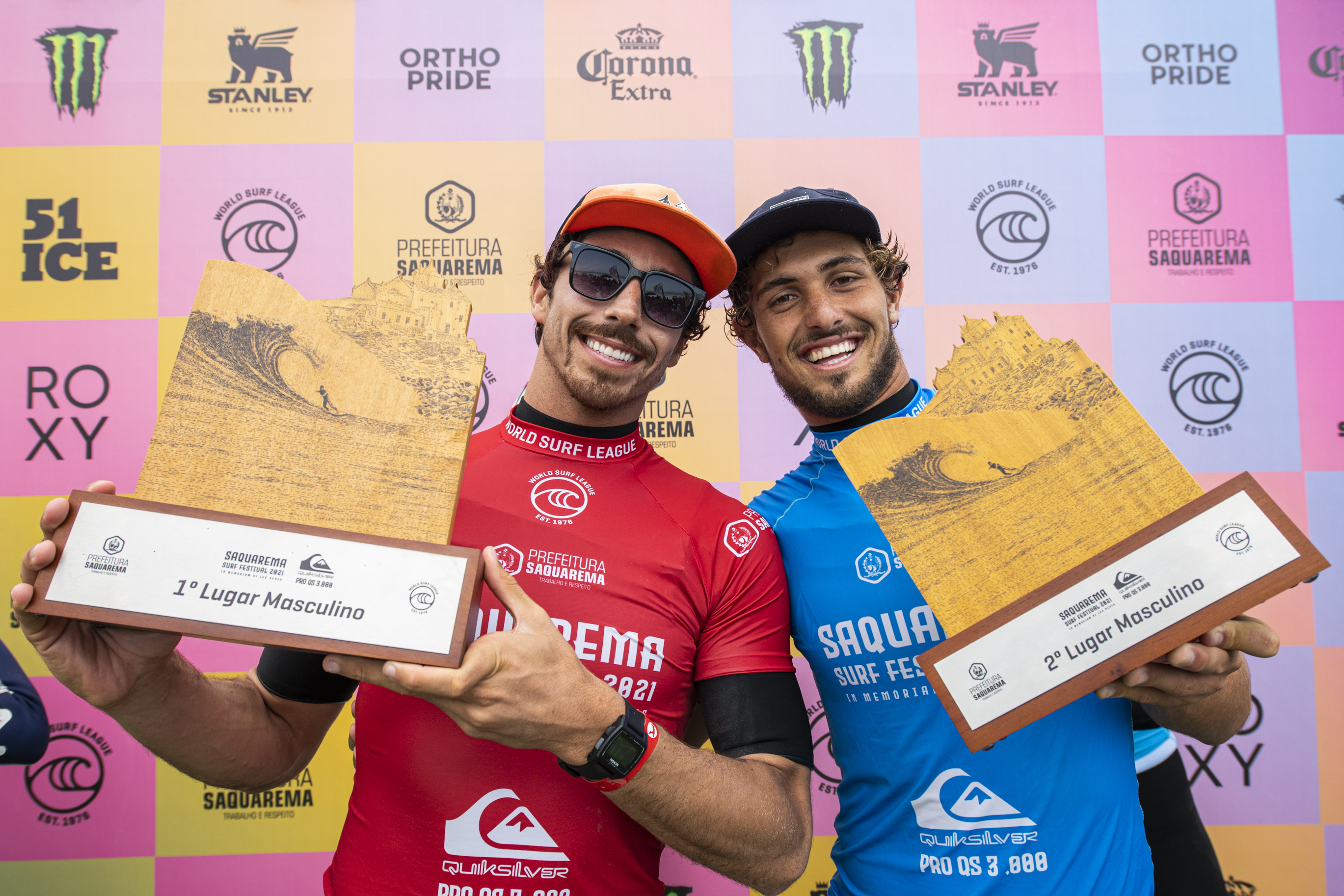Yago Dora e João Chianca, os finalistas do Saquarema Surf Festival 2021.