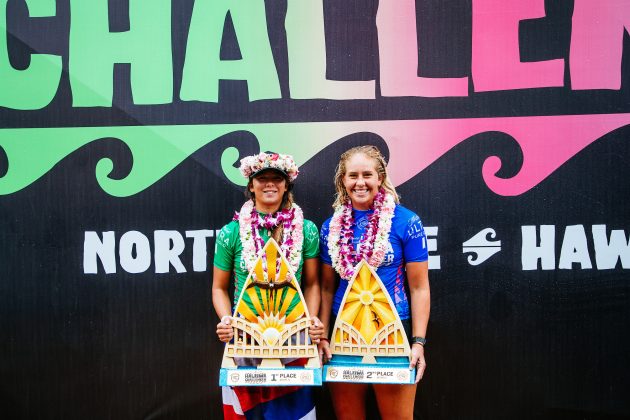 Bettylou Sakura Johnson e Gabriela Bryan, Haleiwa Challenger 2021, North Shore, Oahu, Havaí. Foto: WSL / Heff.