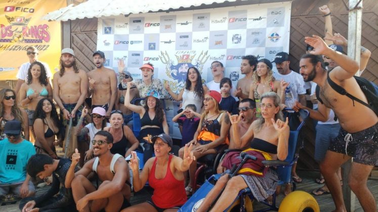 Pódio Surf Adaptado, 1ª etapa Circuito ASJ 2022, Joaquina, Florianópolis (SC). Foto: Basílio Ruy.