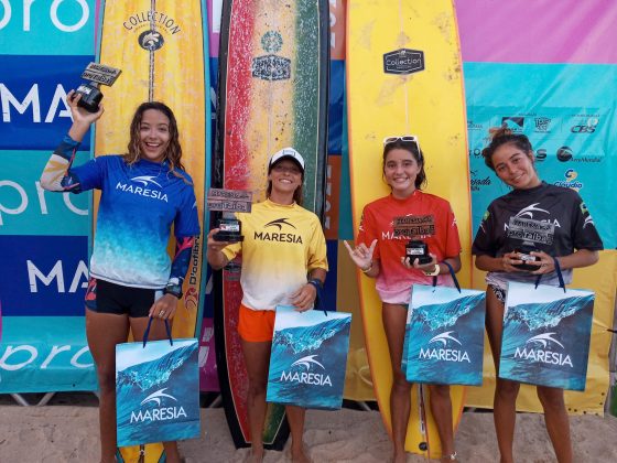 Finalistas Longboard Feminino, Maresia Pro Taíba 2022, praia da Taíba (CE). Foto: Divulgação.