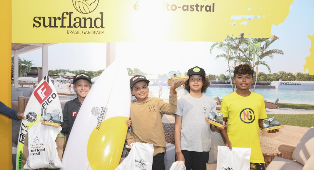 Pódio Sub 12, Surfland Brasil apresenta Circuito Surf Talentos Oceano 2022, Garopaba (SC). Foto: Marcio David.