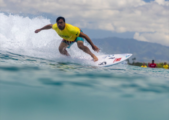 Figue Diel, Hawaii Adaptive Surfing Championships,, Queen's Beach, Waikiki, Havaí. Foto: Tommy Pierucki / @tommypierucki.