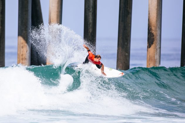 Crosby Colapinto, US Open of Surfing 2022, Huntington Beach, Califórnia (EUA). Foto: WSL / Beatriz Ryder.