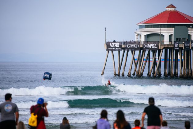 Gatien Delahaye, US Open of Surfing 2022, Huntington Beach, Califórnia (EUA). Foto: WSL / Beatriz Ryder.