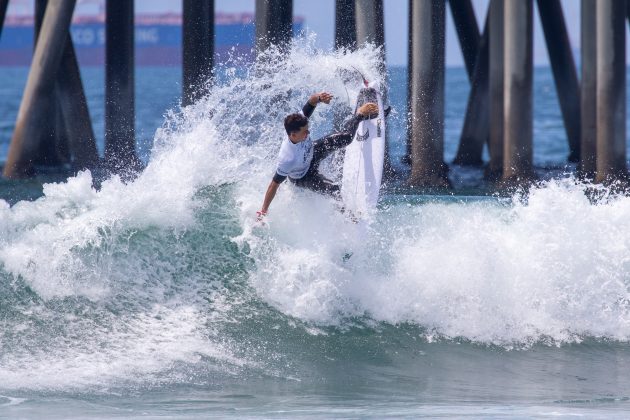 Cole Houshmand, US Open of Surfing 2022, Huntington Beach, Califórnia (EUA). Foto: WSL / Morris.
