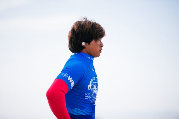Kei Kobayashi, US Open of Surfing 2022, Huntington Beach, Califórnia (EUA). Foto: WSL / Beatriz Ryder.