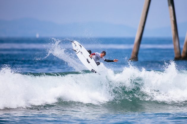 Levi Slawson, US Open of Surfing 2022, Huntington Beach, Califórnia (EUA). Foto: WSL / Beatriz Ryder.
