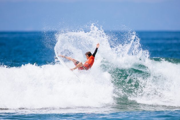 Liam O'Brien, US Open of Surfing 2022, Huntington Beach, Califórnia (EUA). Foto: WSL / Beatriz Ryder.
