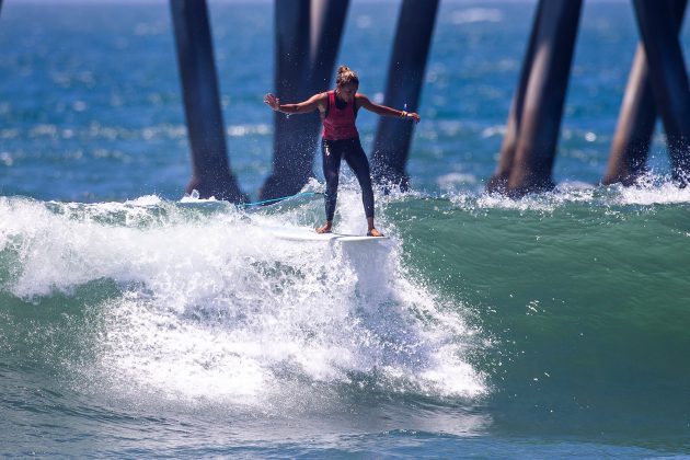 Alice Lemoigne, US Open of Surfing 2022, Huntington Beach, Califórnia (EUA). Foto: WSL / Morris.