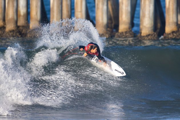 Amuro Tsuzuki, US Open of Surfing 2022, Huntington Beach, Califórnia (EUA). Foto: WSL / Morris.