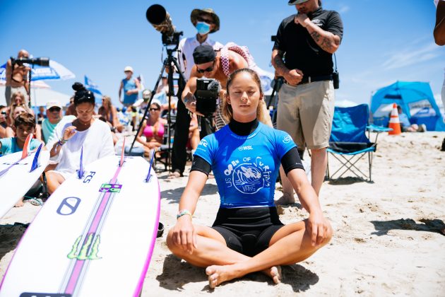 Bettylou Sakura Johnson, US Open of Surfing 2022, Huntington Beach, Califórnia (EUA). Foto: WSL / Beatriz Ryder.