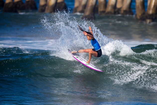 Bettylou Sakura Johnson, US Open of Surfing 2022, Huntington Beach, Califórnia (EUA). Foto: WSL / Morris.
