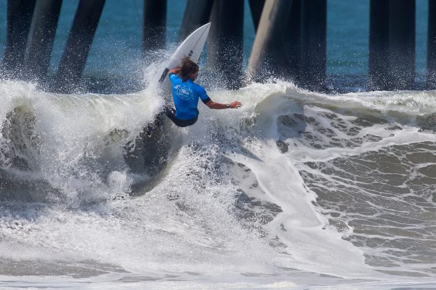 Evan Geiselman, US Open of Surfing 2022, Huntington Beach, Califórnia (EUA). Foto: WSL / Morris.