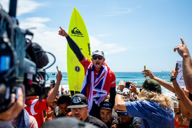 Ezekiel Lau, US Open of Surfing 2022, Huntington Beach, Califórnia (EUA). Foto: WSL / Morris.
