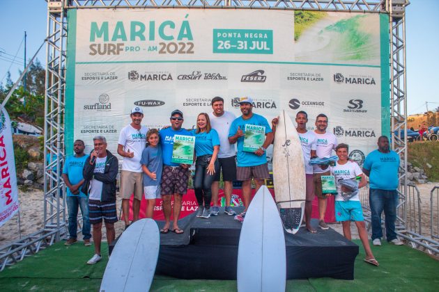 Pódio Local, Maricá Surf Pro AM 2022, Jaconé, Maricá (RJ). Foto: Gleyson Silva.