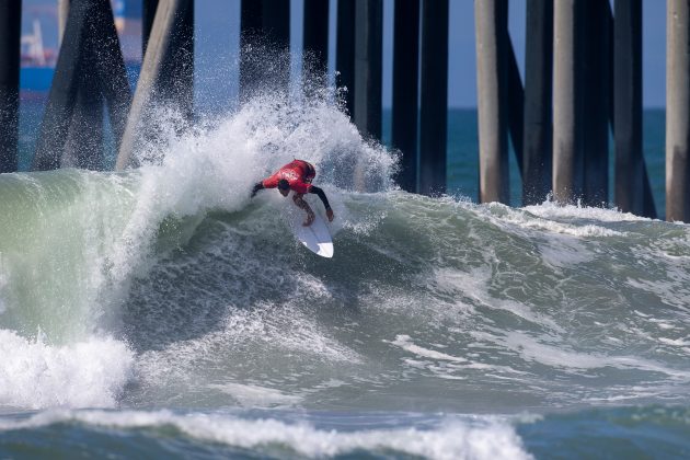 Ian Gentil, US Open of Surfing 2022, Huntington Beach, Califórnia (EUA). Foto: WSL / Morris.