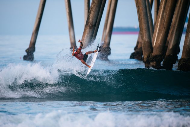 Jadson André, US Open of Surfing 2022, Huntington Beach, Califórnia (EUA). Foto: WSL / Beatriz Ryder.