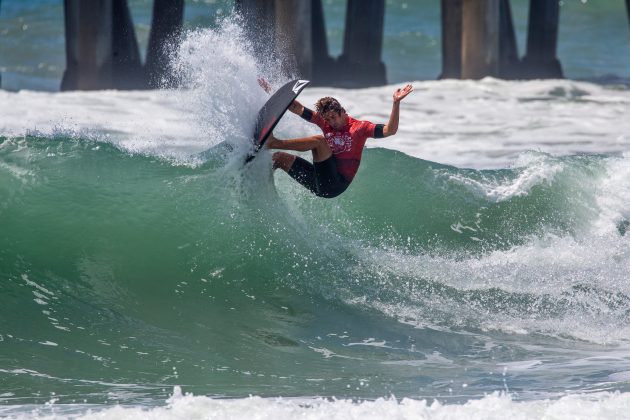 João Chianca, US Open of Surfing 2022, Huntington Beach, Califórnia (EUA). Foto: WSL / Morris.
