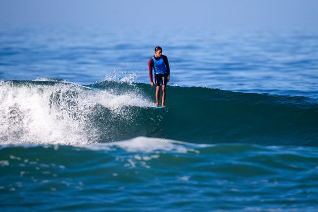 Kaimana Takayama, US Open of Surfing 2022, Huntington Beach, Califórnia (EUA). Foto: WSL / Morris.